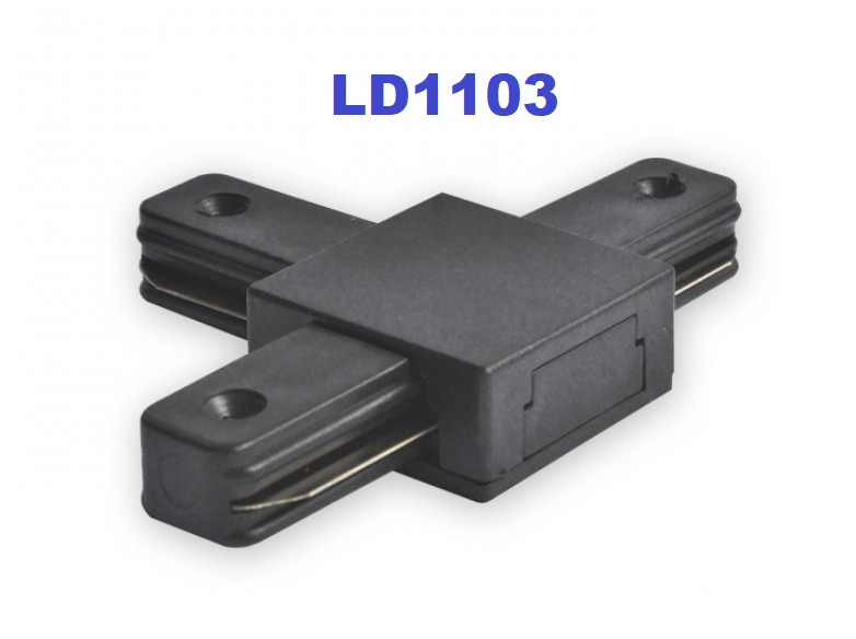 Конектор Feron LD1103 Т-подібний чорний для однофазного посиленого шинопроводу