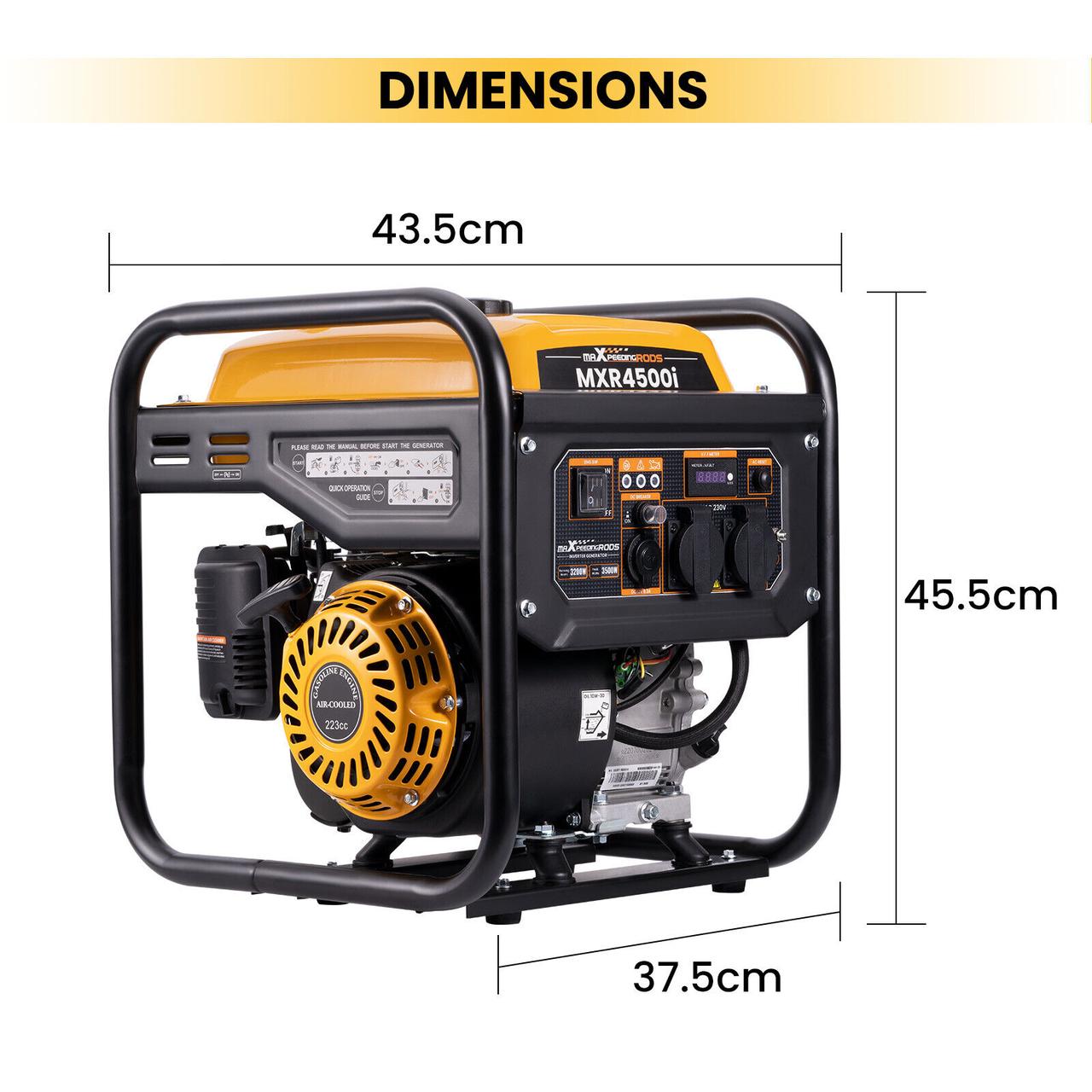 Генератор інверторний Maxpeedingrods MXR4500i 3,5кВт/3,2кВт бензин 1-фазний
