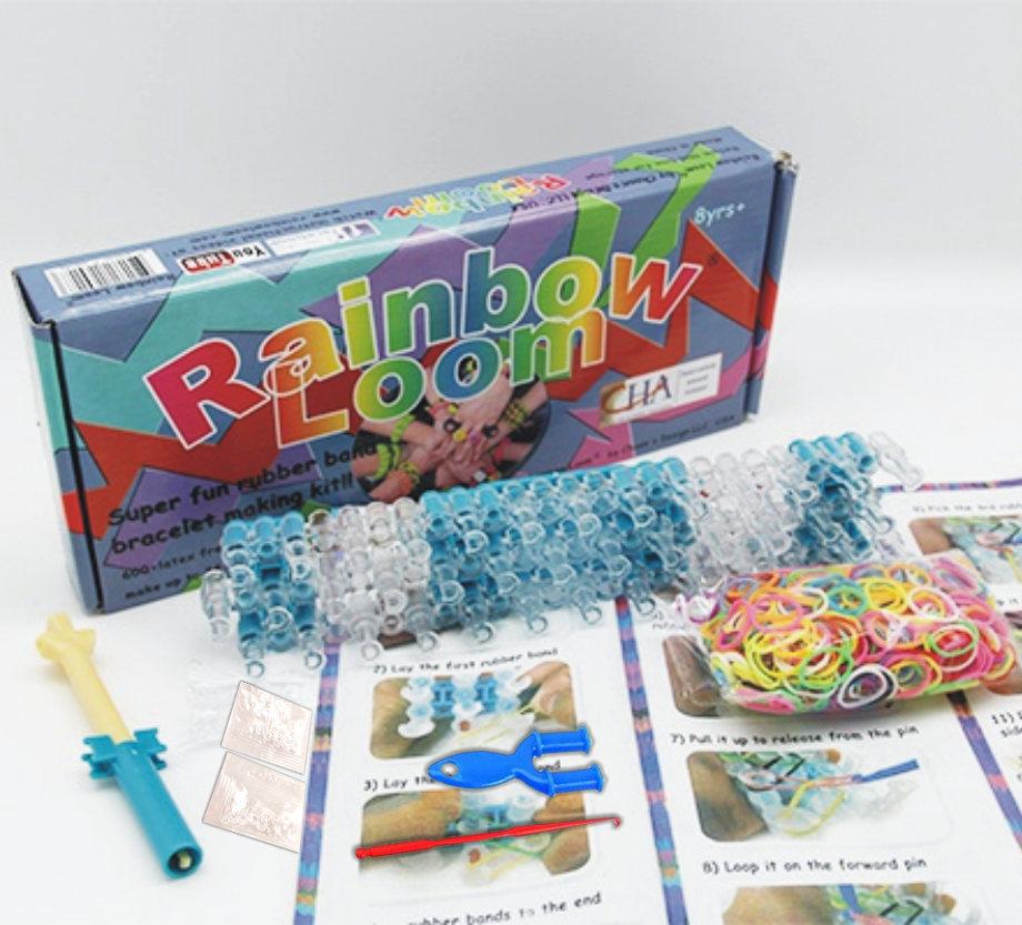 Гумки для плетіння браслетів Rainbow Loom набір для рукоділля