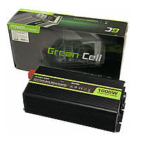 Преобразователь напряжения Green Cell 12В - 230В, 1000Вт / 2000Вт, Чистая синусоида (INV09)