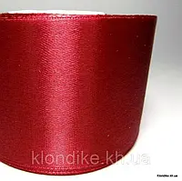 Лента атласная, 5 см, Цвет: Красный (Отрезок 5м/упаковка)