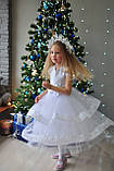 Дитяча біле плаття Сніжинка Барбі 104-120, фото 4