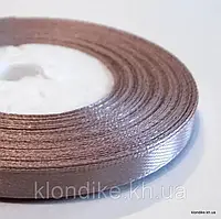 Стрічка атласна, 0.6 см, (бобіна 23метрів/пач.) Бежево-рожевий