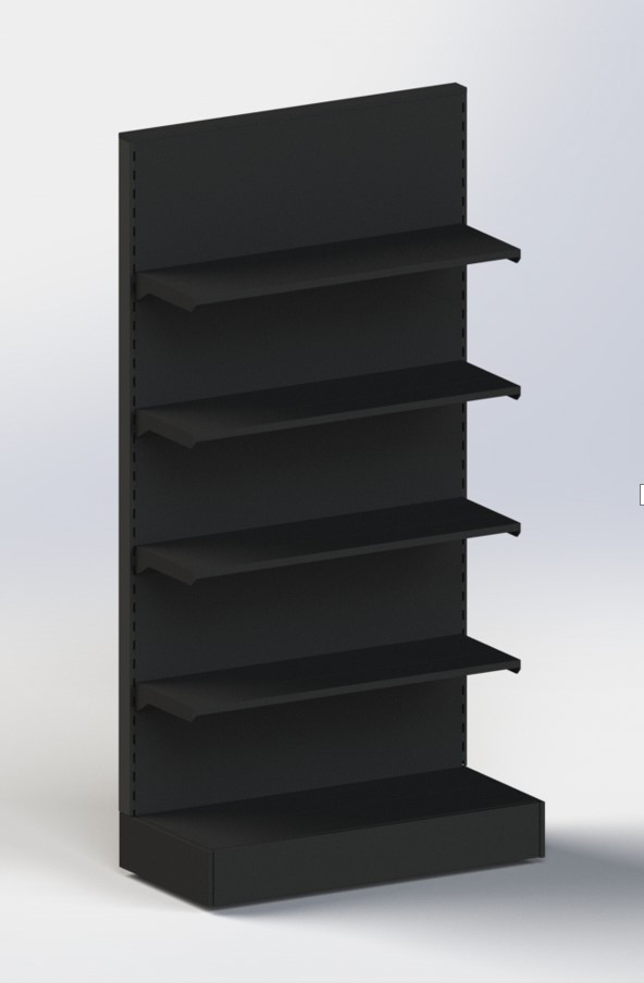 Стелаж 1970х900мм 4 полки 300мм торговий пристінний для магазину