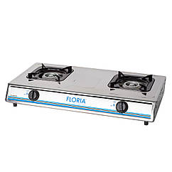 Настільна газова плита Floria ZLN8365 2 конфорки Silver