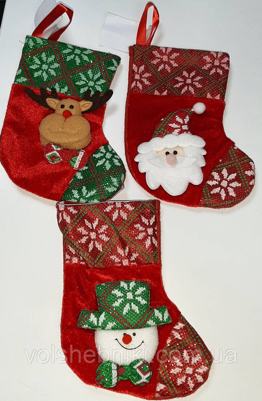 Різдвяна Новорічна шкарпетка - чобіток міні арт. 08005