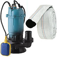 Насос фекальний (дренажний) занурювальний 1,1 кВт з подрібнювачем для викачування фекалій з вигрібних ям WQD 10-10