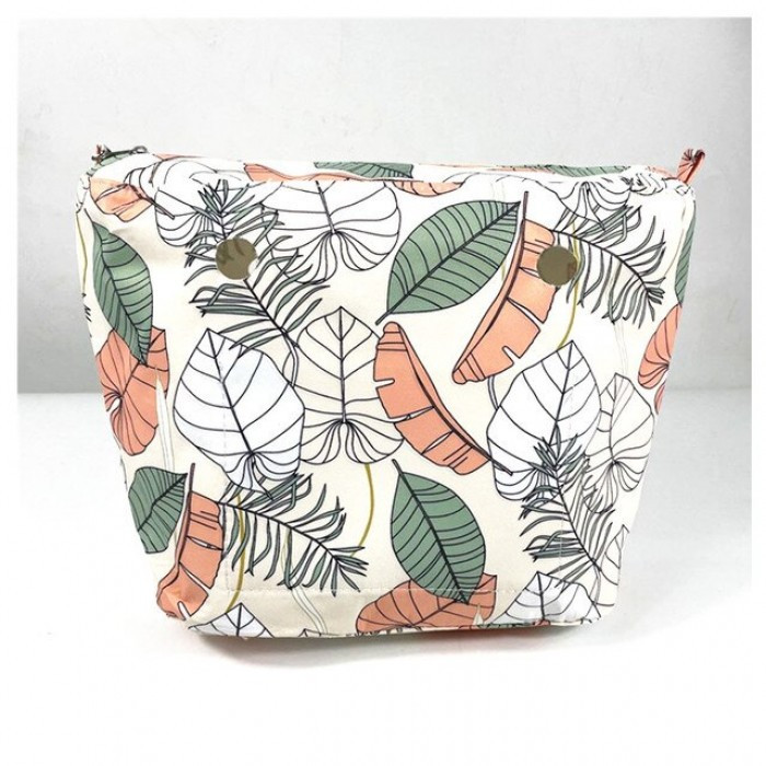 Джинсова підкладка, для сумки classic, Листя бежева, фото 1