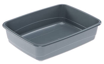 Лоток пластиковий для кішок Ferplast NIP 10 розмір 46.5 х 35.5 х 11.5 см Сірий