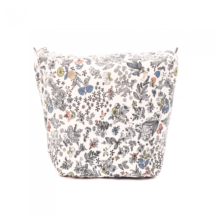 Джинсова підкладка для сумки mini, Весна біла, фото 1