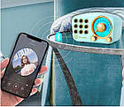 Портативний акумулятор Bluetooth мінірадіоприймач Feegar Retro Blue 5W, фото 4