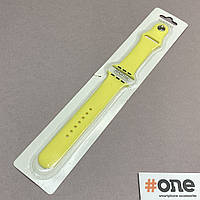 Ремешок для Apple Watch 40 размер L силиконовый ремешок для часов эпл вотч 40 желтый WTC