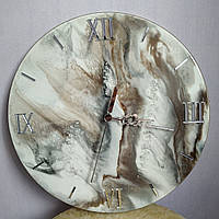 Годинник настінний з епоксидної смоли ручної роботи (ЧЕС00000001)