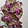 Штучна латексна бордова міні орхідея в бордовому пластику кашпо на дві гілки тигрова (ОМП18003003), фото 2
