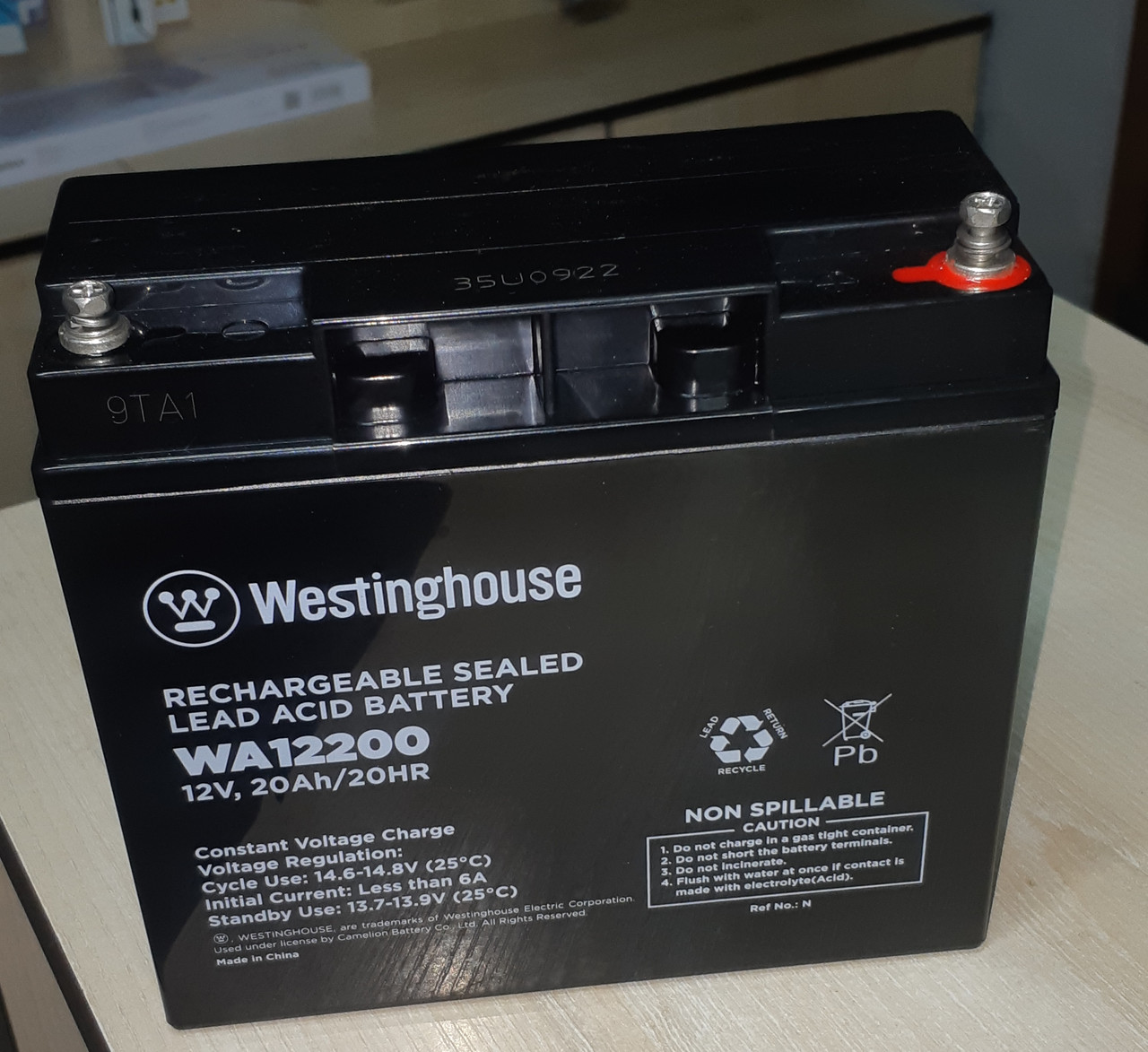 Акумулятор Westinghouse WA12200N-T12 AGM 12V 20Ah
