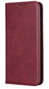 Чохол-книжка Leather Fold для Xiaomi Poco M5 (Темно-червоний)