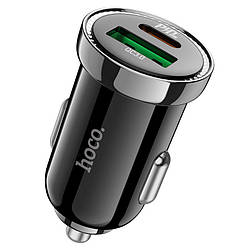 Автомобільний Зарядний Пристрій Hoco Z44 20W + QC3.0 (Type-C + USB)