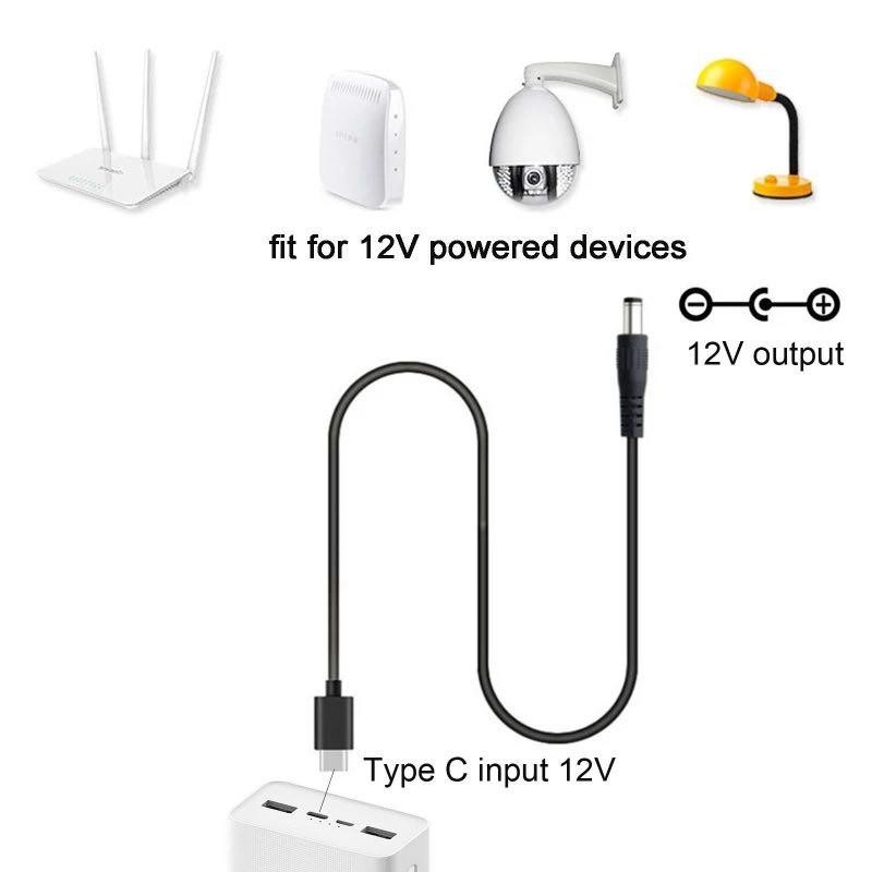 Кабель питания WITRN Type-C to DC 5.5x2.5 mm 12V 5A Max PD для роутера 1.2M Black (PDC003) - фото 6 - id-p1723164419