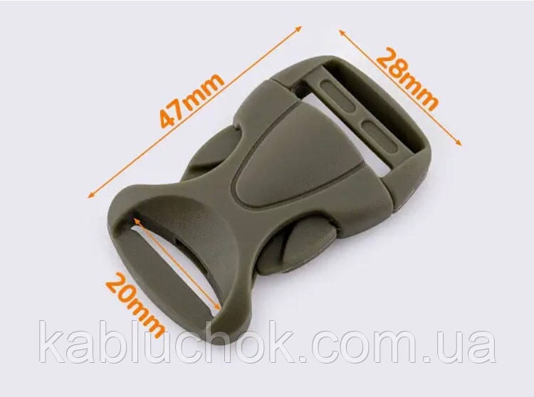 Фастекс 20 мм колір хакі, фото 1