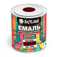 Емаль для підлоги SkyLine Вишневий RAL 3005 0.75 л