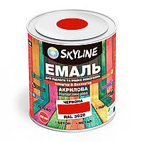 Емаль для підлоги SkyLine Червоний RAL 3020 0.75 л