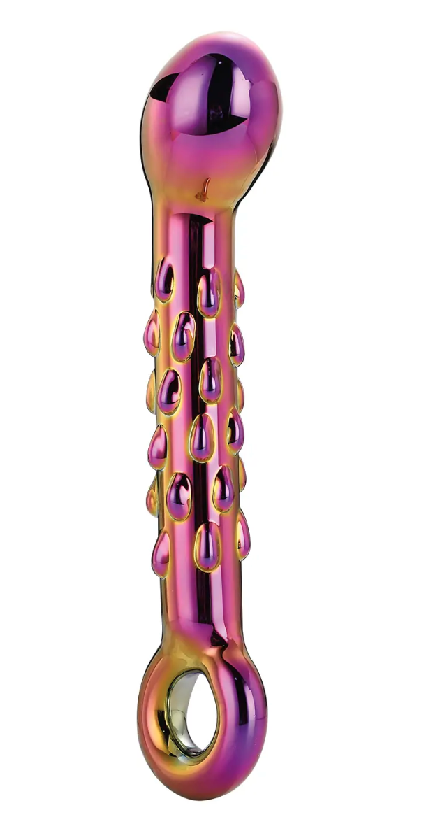 Скляний стимулятор Dream Toys GLAMOUR GLASS RIBBED G-SPOT DILDO, 18х3,3 см.