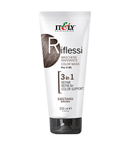 Тонирующая маска Itely Hairfashion Riflessi для волос 3 в 1 коричневый, 200 мл