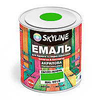 Эмаль для пола SkyLine Светло-зеленый RAL 6018 0.75 л