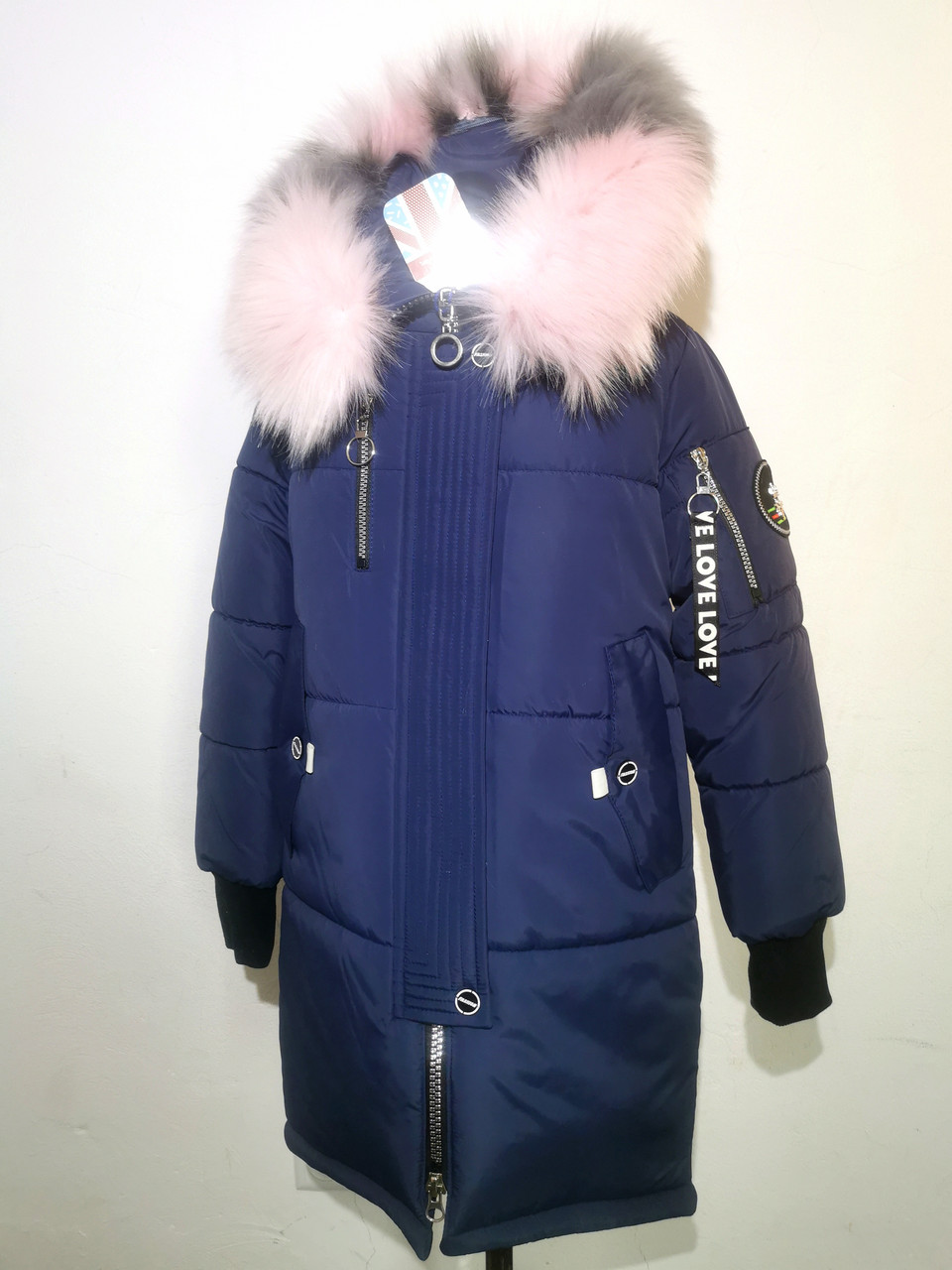 Стильне пальто на зиму для дівчинки 118-123