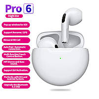 Air Pro 6 TWS Бездротові навушники з мікрофоном (white)