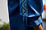 Чоловіча вишиванка / бавовна 100 % / машинна вишивка ромби / синій., фото 4