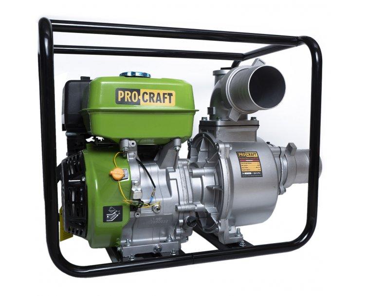 Мотопомпа бензиновая PRO-CRAFT WP100 UNIVERSAL (Высокая производительность, низкий расход топлива)