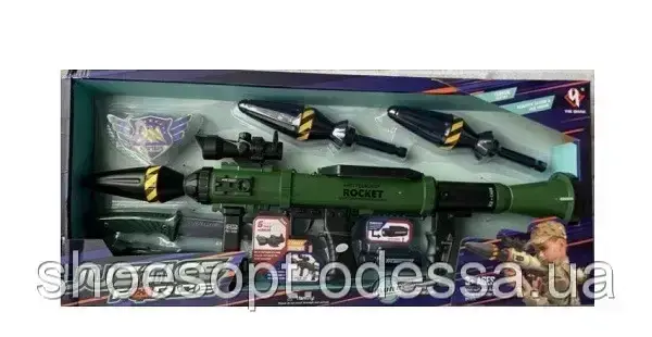 Дитячий військовий набір гранатомет RPG, снаряди, світло, звук, фото 1
