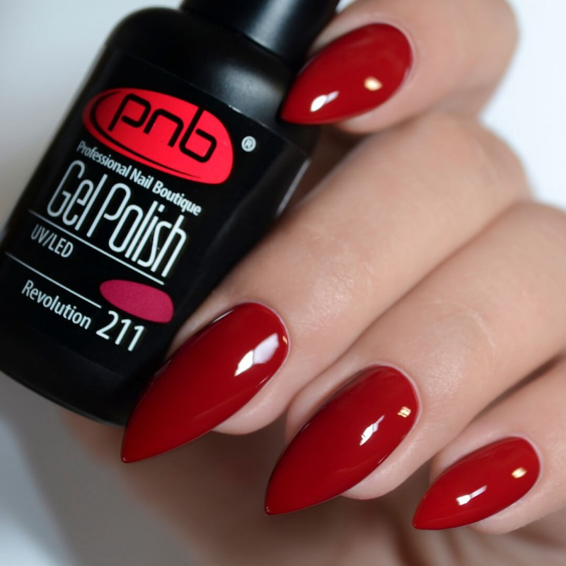 Гель-лак PNB 211 Revolution (Бордовий), 8 мл