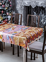 Новорічна Скатертина Клеєнка "Декорама" на флізеліновій основі. Ширина: 1,4 м