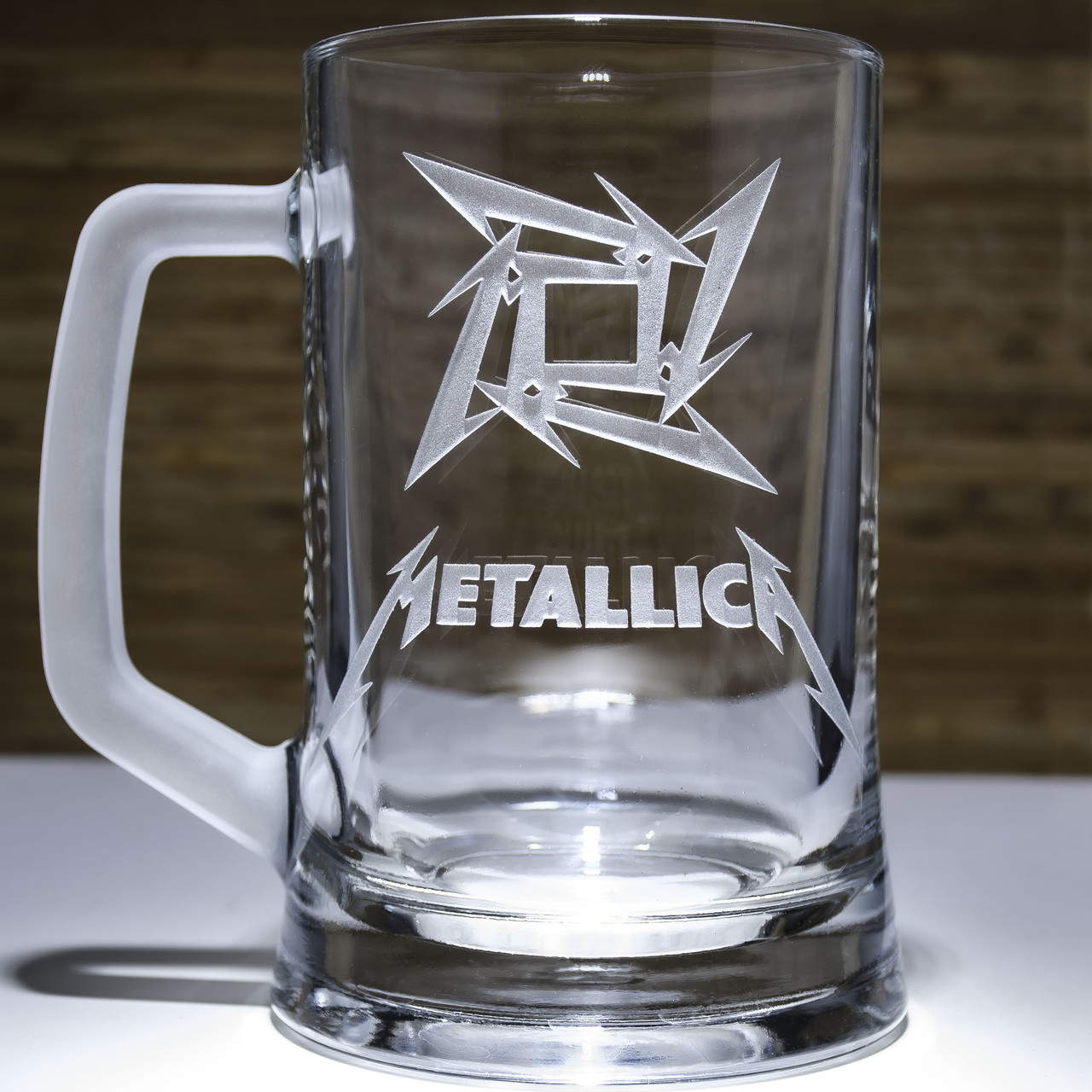 Подарунковий бокал для пива з гравіюванням Metallica - Металика
