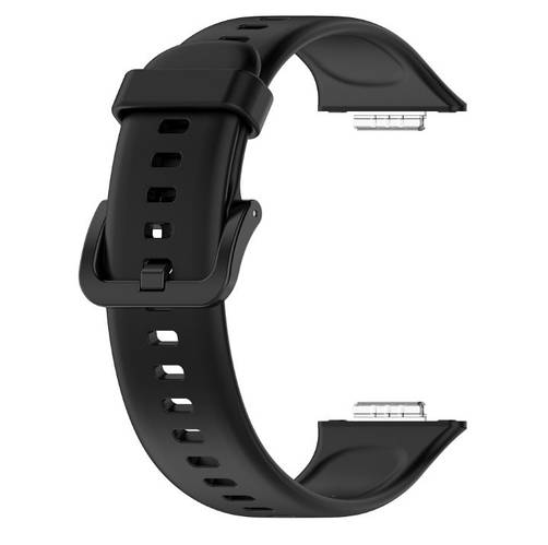 Силиконовый ремешок для Huawei Watch Fit 2. Цвет: ЧЕРНЫЙ. Ремешок на ...