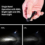 Наключний міні ліхтар брелок WUBEN G1 (40LM, 120mAh, LED, Type-C USB, IP68), 3 КОЛЬОРИ НА ВИБІР, фото 5
