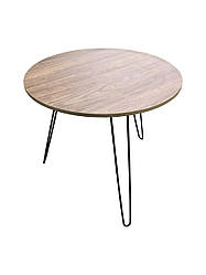 Обідній стіл круглий Лофт 80*75 см для кухні, вітальні. Стіл кухонний, меблі в стилі Loft для дому та офісу