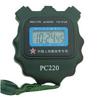 Секундомер PC220 однострочный, пластик, 3-ех кнопочный, цвет хаки