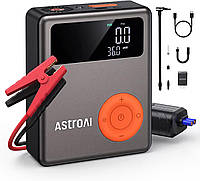 Автомобільний пусковий пристрій AstroAI Jump Starter 1750А с воздушным компрессором, Grey