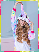 Кигуруми зайчик звездный Kigurumirev Кенгуруми зайка для детей, Детская пижама костюм S 105 - 115 см