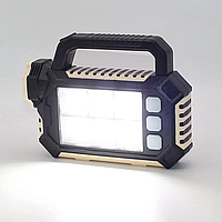 Светодиодный переносной ручной фонарь LED COB HS802 светильник с аккумулятором на солнечной батарее