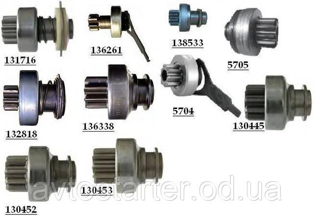 Бендикс на стартер FORD, DODGE, FIAT, NISSAN, IVECO, VW, SKODA, SEAT, LADA