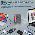 Перехідник мережевий Promate TripMate-36W EU/US/UK/AU на EU/USA/UK/AU, 2хUSB-С+3хUSB-A 36W total Black (tripmate-36w.black), фото 4