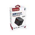 Перехідник мережевий Promate TripMate-36W EU/US/UK/AU на EU/USA/UK/AU, 2хUSB-С+3хUSB-A 36W total Black (tripmate-36w.black), фото 7