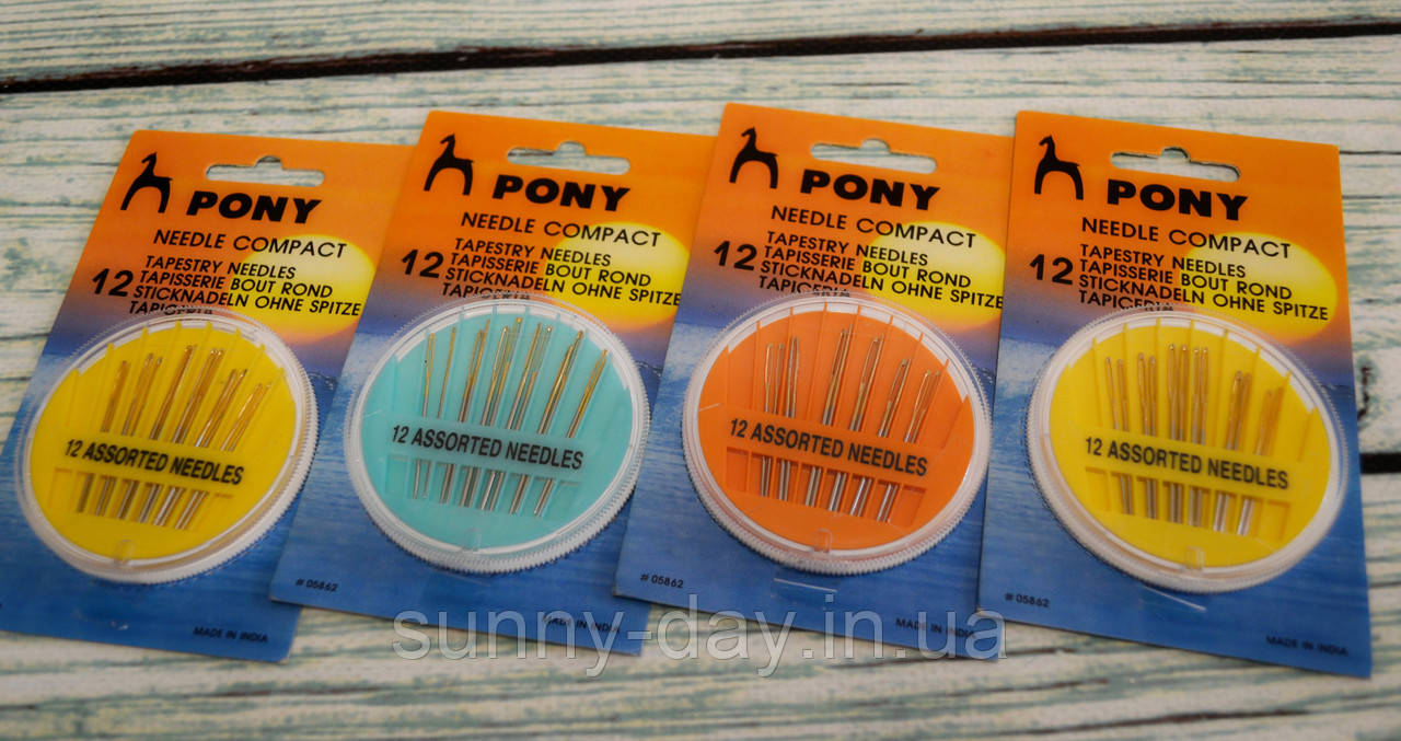 Голки гобеленові Pony No18 в платиковому контейнері, фото 1