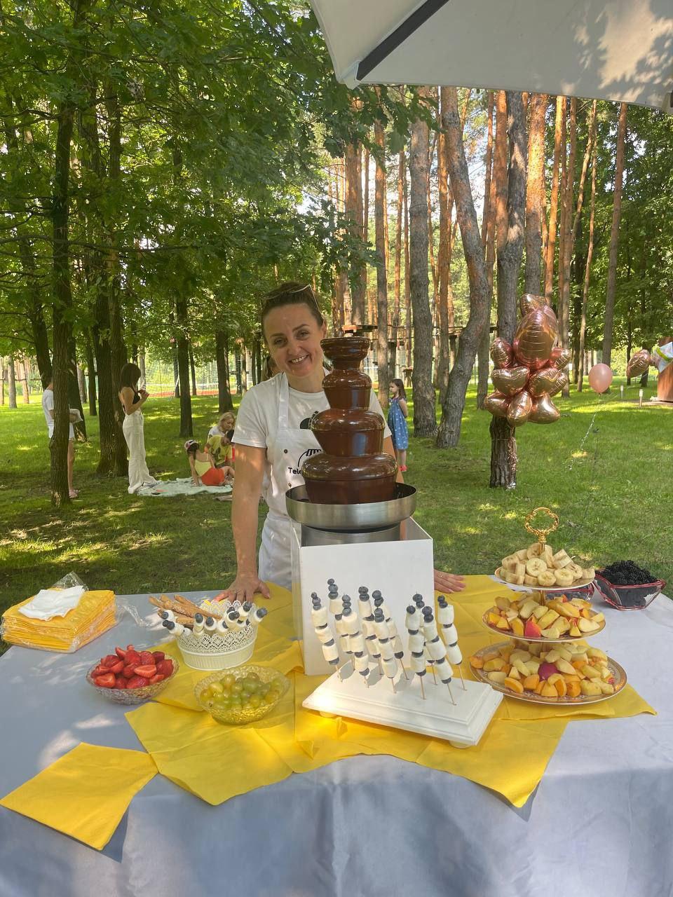 ВІЗОК З ШОКОЛАДНИМ ФОНТАНОМ, фото 1