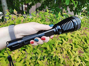 Ліхтар Police Q2800-T6 ЗП 220V/12V 3 фільтри мисливський поліцейський ліхтарик на рушницю піддульний чорний, фото 3