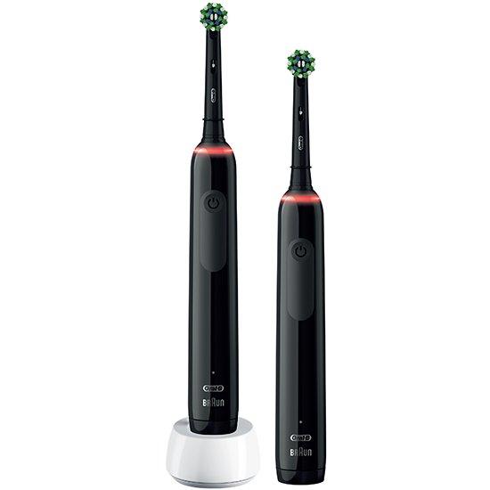 Набор Электрических Зубных Щеток ORAL-B PRO-3 Cross Action 3900 Black+Black  Б0381-4 — Купить Недорого на Bigl.ua (1723304763)